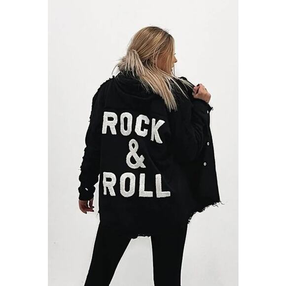 Elan Women’s Distressed Frayed Fringed Rock & Roll Jacket - Picture 1 of 5
